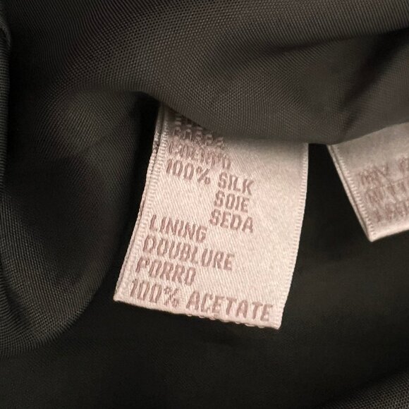 Vintage 100% Silk Double Breasted Blazer Jacket Coat Preppy Academia Old Money - Picture 5 of 7